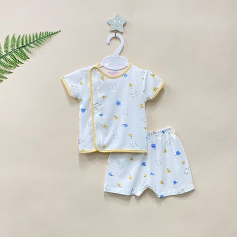  Bộ sơ sinh bác sĩ ngắn Bamboo in họa tiết 1813 - HELLO BnB 