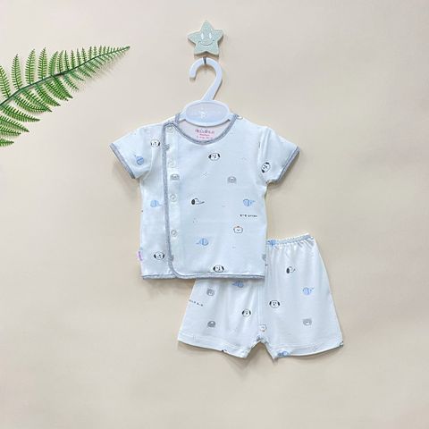  Bộ sơ sinh bác sĩ ngắn Bamboo in họa tiết 1813 - HELLO BnB 