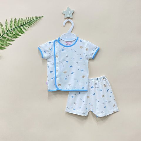  Bộ sơ sinh bác sĩ ngắn Bamboo in họa tiết 1813 - HELLO BnB 