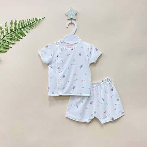  Bộ sơ sinh bác sĩ ngắn Bamboo in họa tiết 1813 - HELLO BnB 