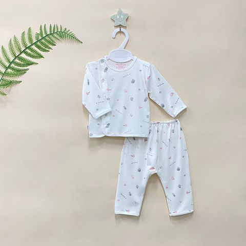  Bộ sơ sinh bác sĩ dài Bamboo in họa tiết 1814 - HELLO BnB 