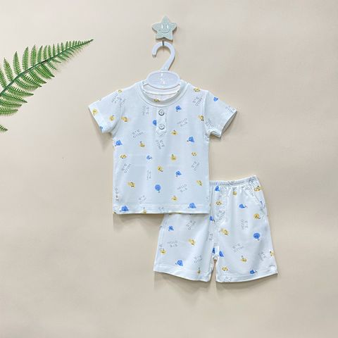  Bộ ngắn cổ trụ Bamboo in họa tiết 1815 - HELLO BnB 