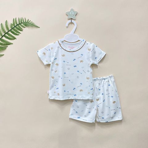  Bộ ngắn cổ tròn Bamboo in họa tiết 1817 - HELLO BnB 