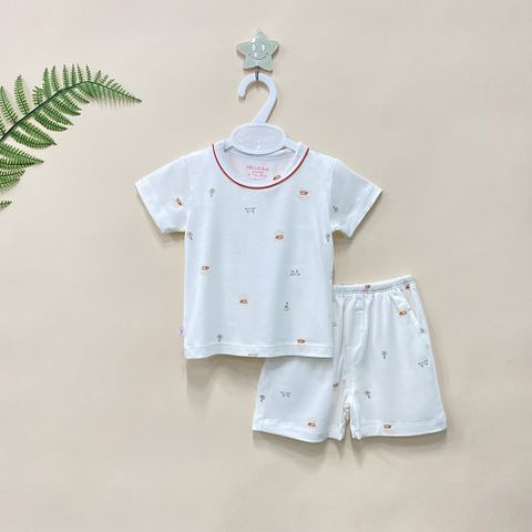  Bộ ngắn cổ tròn Bamboo in họa tiết 1817 - HELLO BnB 