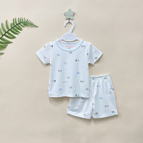  Bộ ngắn cổ tròn Bamboo in họa tiết 1817 - HELLO BnB 