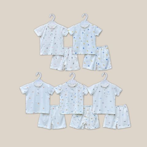  Bộ ngắn cổ tròn Bamboo in họa tiết 1817 - HELLO BnB 