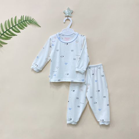  Bộ dài cổ tròn Bamboo in họa tiết 1818 - HELLO BnB 