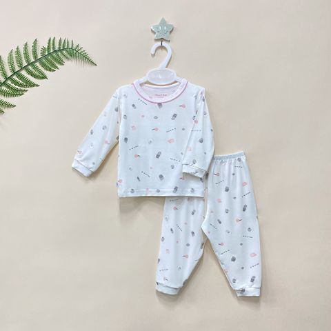  Bộ dài cổ tròn Bamboo in họa tiết 1818 - HELLO BnB 