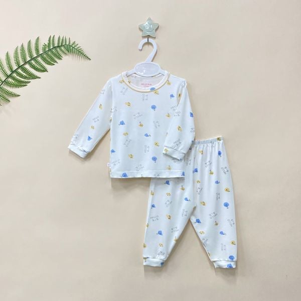  Bộ dài cổ tròn Bamboo in họa tiết 1818 - HELLO BnB 