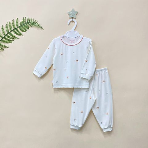  Bộ dài cổ tròn Bamboo in họa tiết 1818 - HELLO BnB 