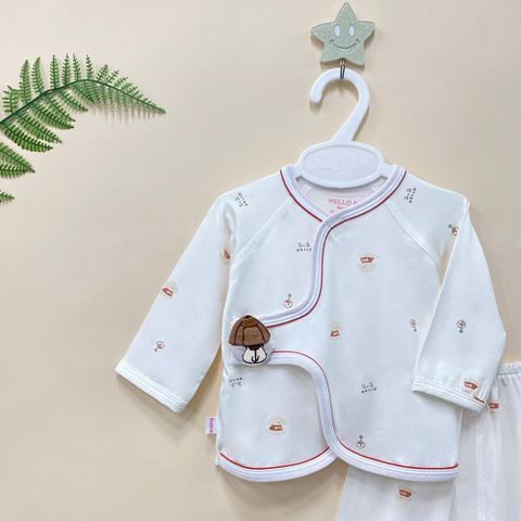  Bộ sơ sinh dài Bamboo đính handmade 1819 - HELLO BnB 