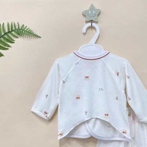  Bộ sơ sinh dài Bamboo đính handmade 1819 - HELLO BnB 