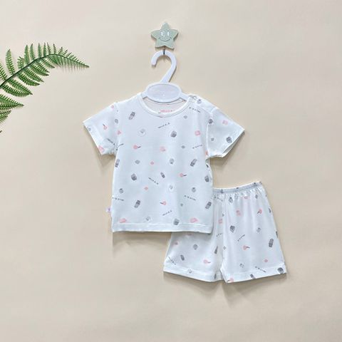  Bộ ngắn nút vai Bamboo in họa tiết 1821 - HELLO BnB 