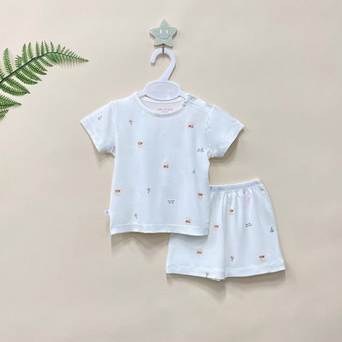  Bộ ngắn nút vai Bamboo in họa tiết 1821 - HELLO BnB 