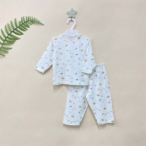  Bộ dài nút vai Bamboo in họa tiết 1822 - HELLO BnB 