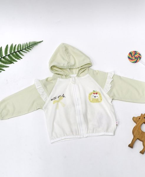  Áo khoác nón bé gái bèo vai Z25826 - HELLO BnB 