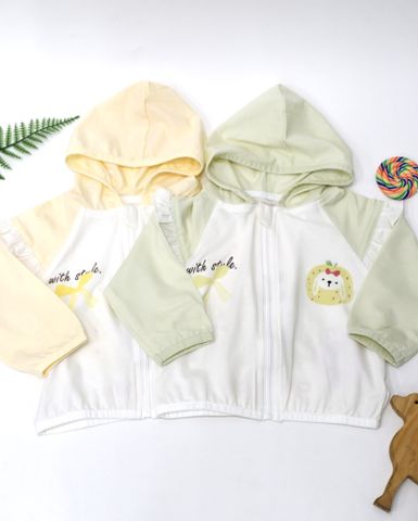  Áo khoác nón bé gái bèo vai Z25826 - HELLO BnB 