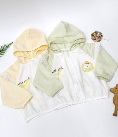  Áo khoác nón bé gái bèo vai Z25826 - HELLO BnB 