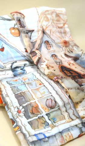  Khăn tắm Musllin Bamboo in hình ngẫu nhiên (105 X110cm) - SS1797 