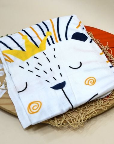  Khăn tắm Muslin Bamboo in hình(110x110cm) SS1800 - HELLO BnB 