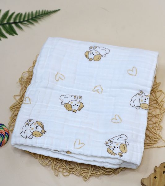  Khăn tắm Muslin Bamboo in họa tiết ngẫu nhiên (105x110cm) SS1795 