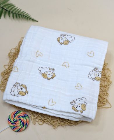  Khăn tắm Muslin Bamboo in họa tiết ngẫu nhiên (105x110cm) SS1795 