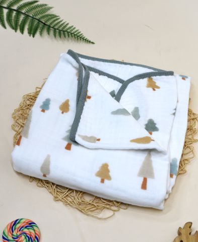  Khăn tắm Muslin Bamboo in họa tiết ngẫu nhiên (105x110cm) SS1795 