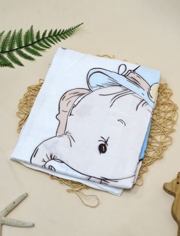  Khăn tắm Muslin Bamboo in hình(110x110cm) SS1800 - HELLO BnB 