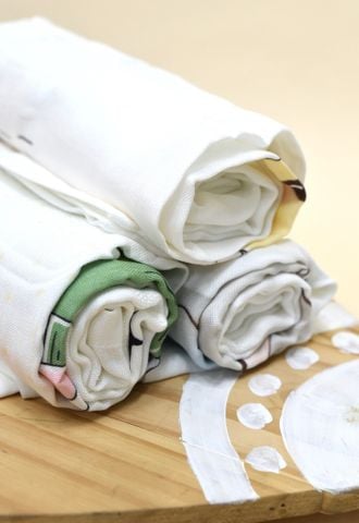  Khăn tắm Muslin Bamboo in hình(110x110cm) SS1800 - HELLO BnB 