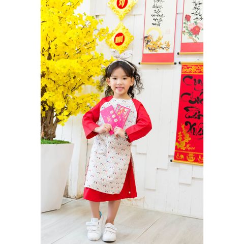  Áo dài bé gái - AD1351 