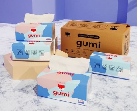  Khăn giấy rút Gumi 5 lớp loại lớn (410 tờ/5) 