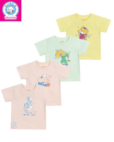  Áo cổ viền bo màu tay ngắn AL0479 (hình in ngẫu nhiên)- HELLO BnB 