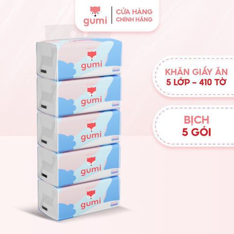  Khăn giấy rút Gumi 5 lớp loại lớn (410 tờ/5) 
