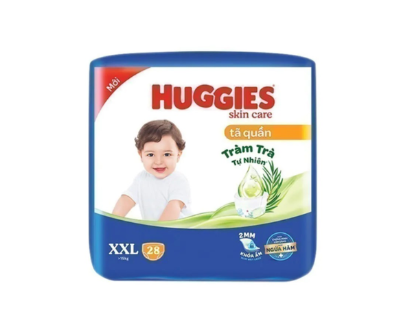  Tã quần Huggies Skincare XXL 28 miếng (15-25kg) 