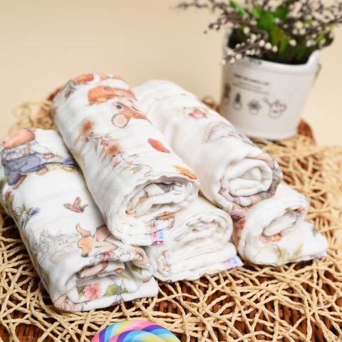  Khăn Muslin bông (25 x 25cm) 
