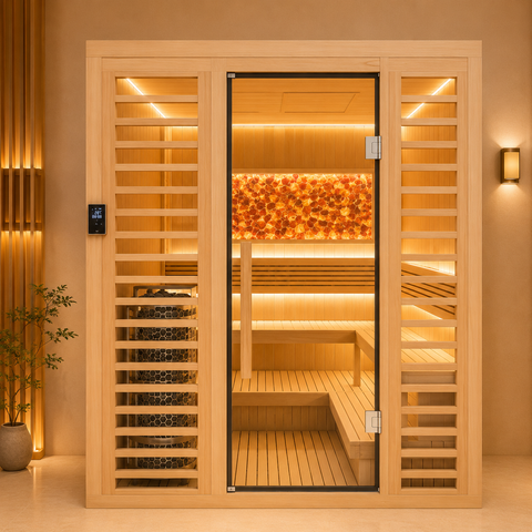 Phòng Xông Hơi Khô Gỗ HemLock Mẫu 01