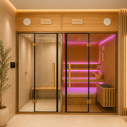 Phòng xông hơi Gỗ Tuyết Tùng Mẫu 04