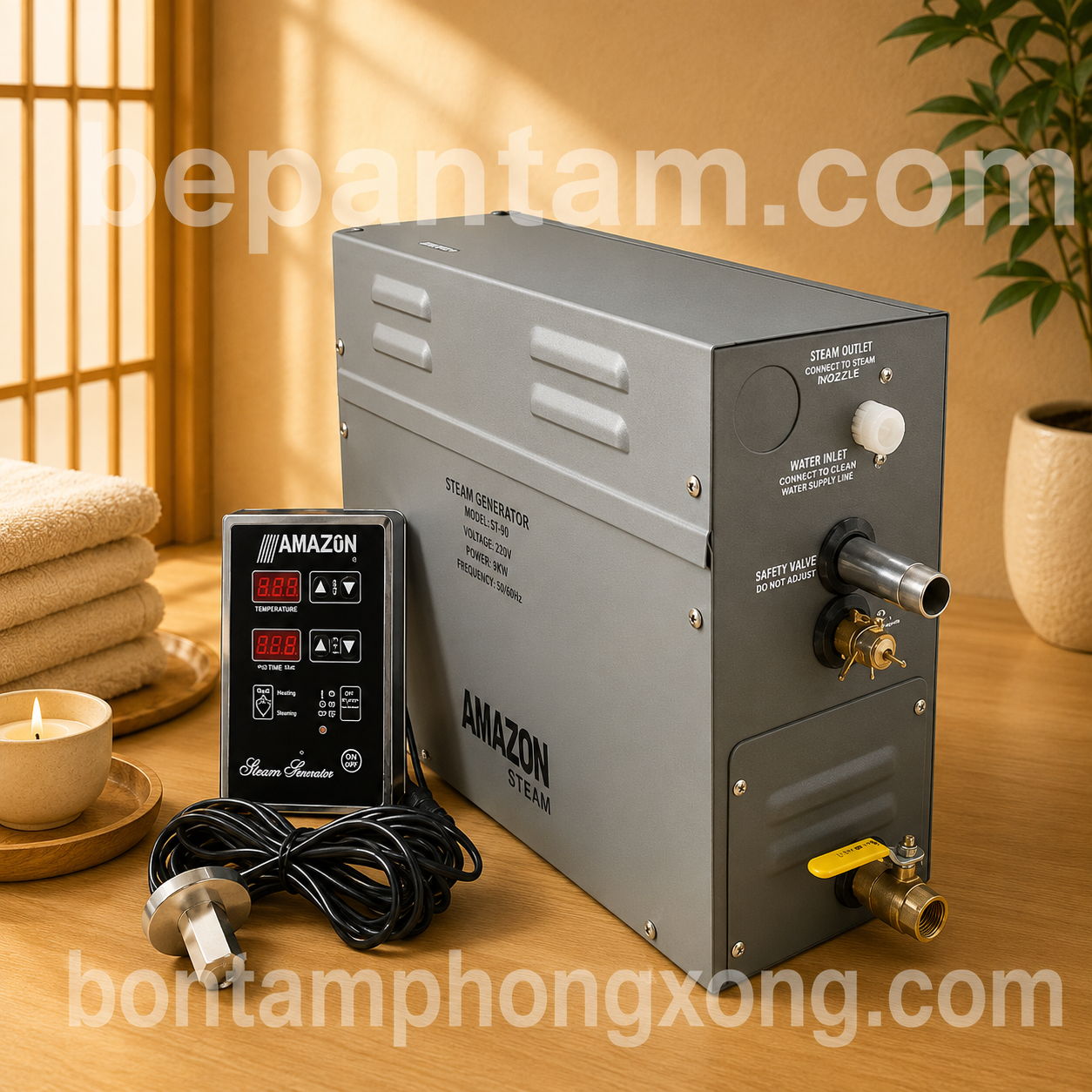 Máy xông hơi ướt Amazon Sài Gòn 12kw