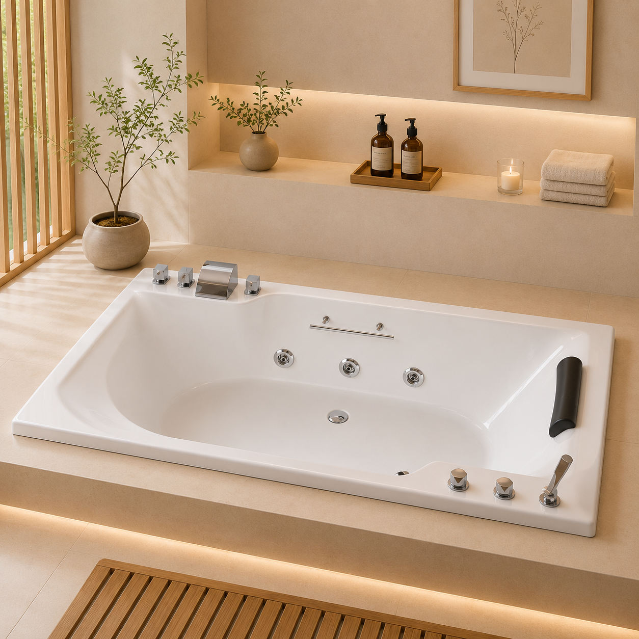 Bồn tắm Massage xây Caesar MT 0870