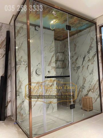 Phòng Xông Hơi Cabin kính Với Máy Xông Hơi Ướt K218