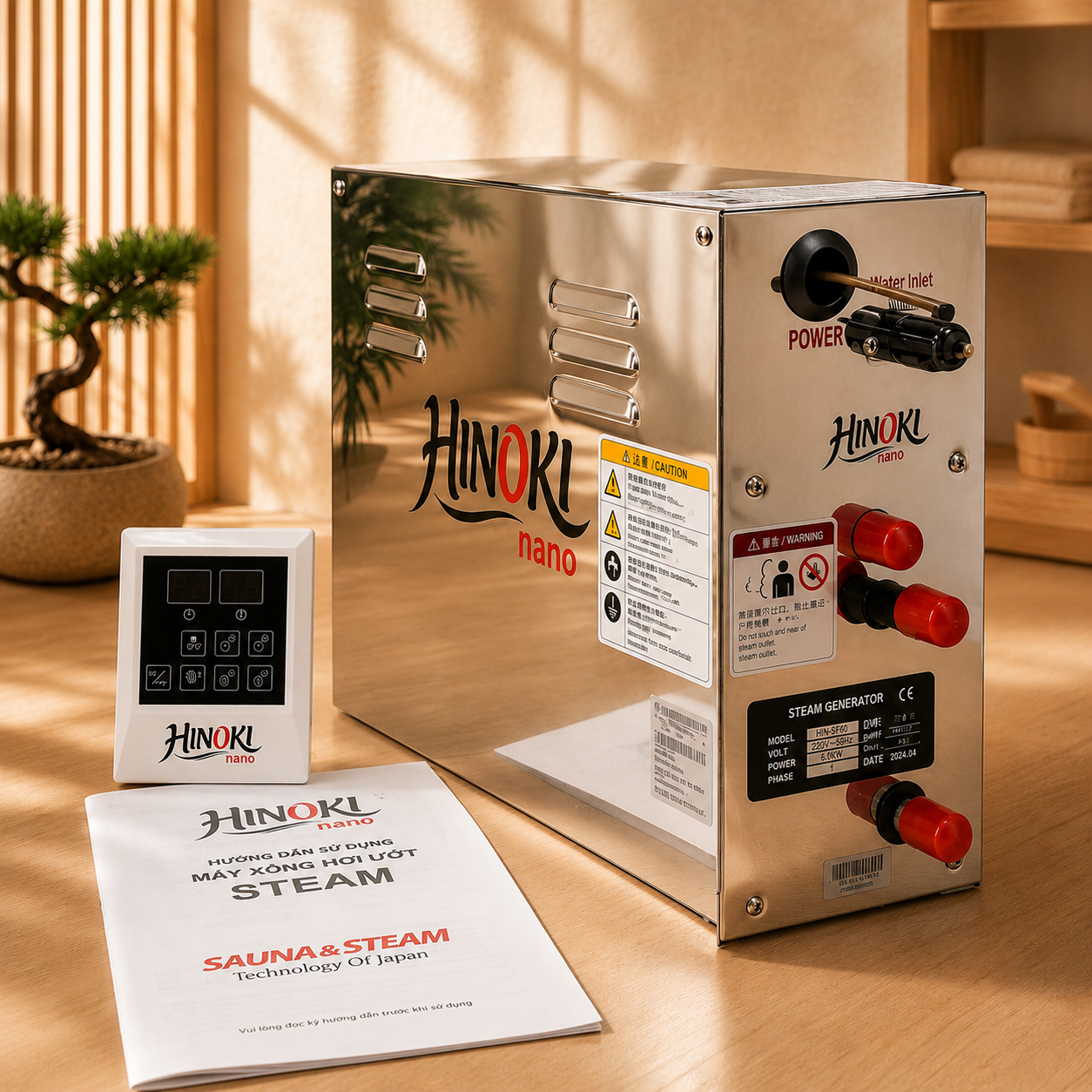 Máy xông hơi Hinoki nano 9kw