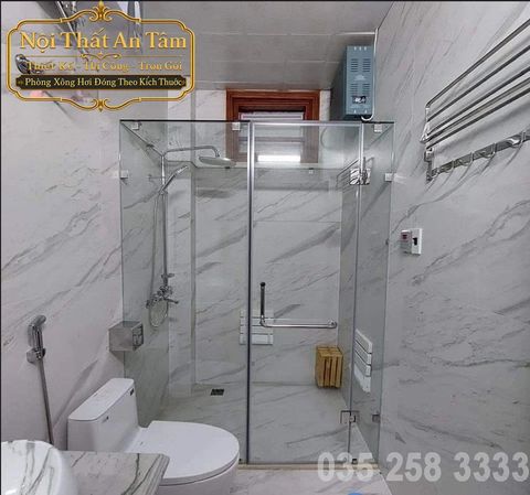 Phòng Xông Hơi Cabin kính Với Máy Xông Hơi Ướt K216