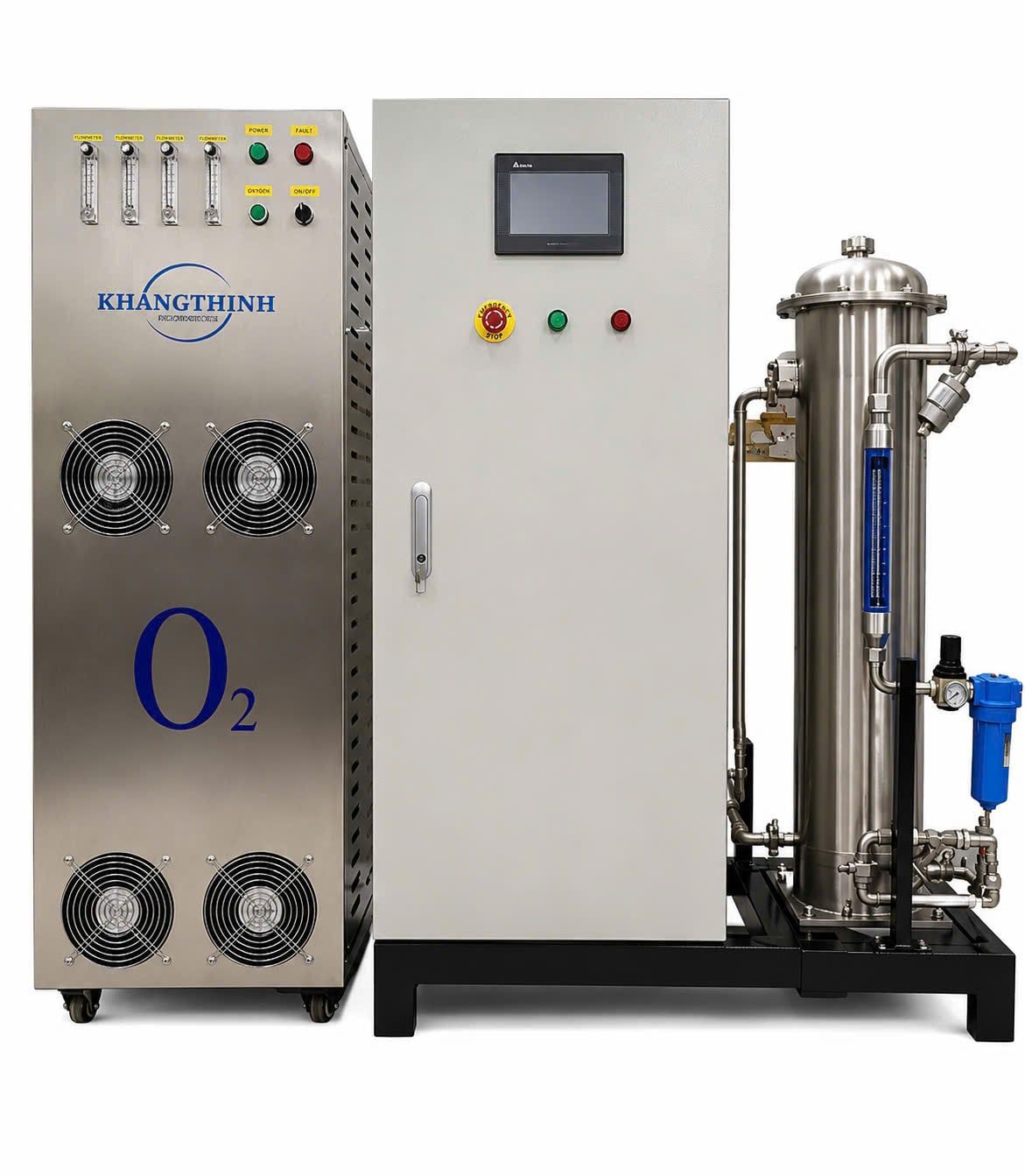 Máy Ozone công nghiệp O3C-100 | 100g (0.1Kg/h) - Tích hợp máy oxy