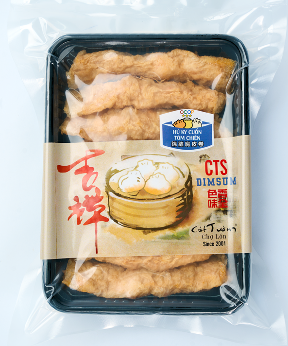  KL08 - Hủ Ky Cuốn Tôm Chiên 280gr  錦 繡 腐 皮 卷  Deep Fried Tofu Skin Rolls With Shrimp 