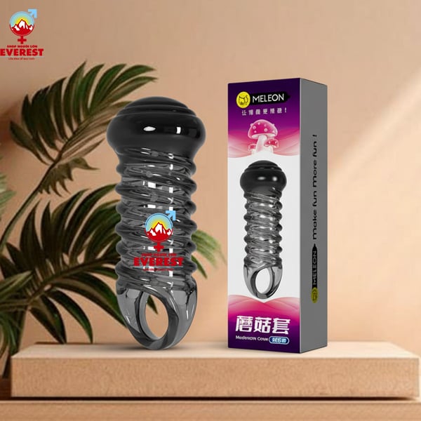  Bao cao su đôn đầu nấm gân xoắn có quai đeo bìu chắc chắn 