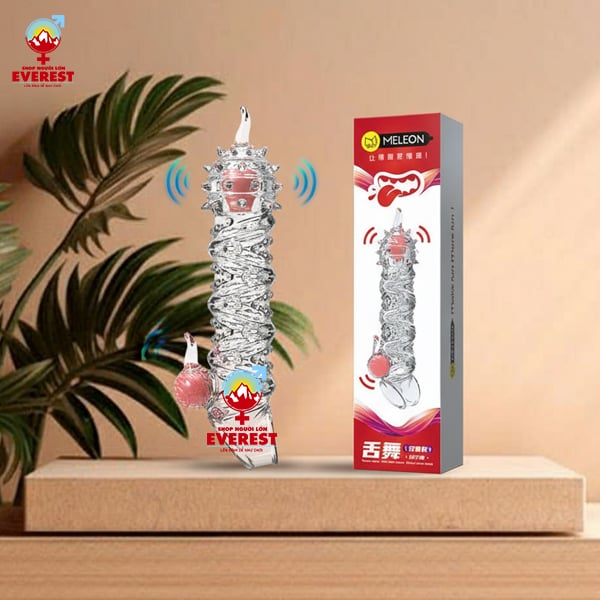  Bao cao su đôn dên đầu bi rung gai dài đuôi bi rung trơn Meleon 