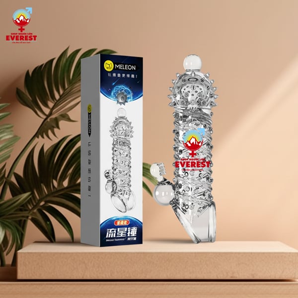  Bao cao su đôn đên đầu gai tròn đuôi gai có quai đeo Meleon 