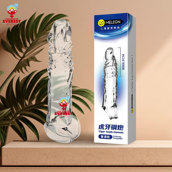  Bao cao su đôn dên đầu trơn không rung có quai đeo Meleon 6.5cm 