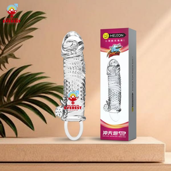  Bao cao su đôn dên đầu trơn tăng kích thước có quai đeo Meleon 