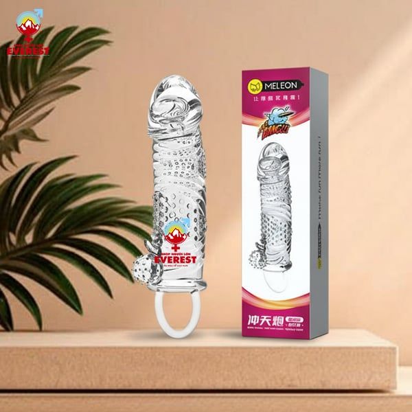  Bao cao su đôn dên đầu trơn tăng kích thước có quai đeo Meleon 